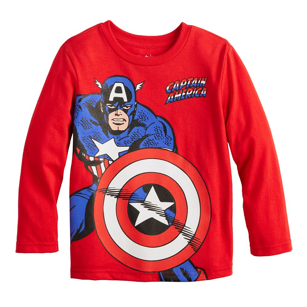 JUNIOR COTTON WHITE CAPTAIN AMERICA TEE main image 1