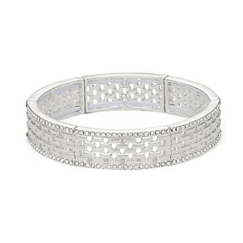 Nine West Crystal Lattice Stretch Bracelet
