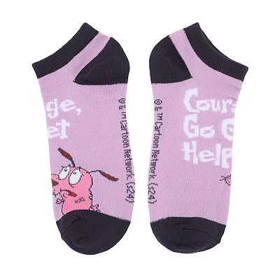 Women's Courage Cowardly Dog Ankle Socks 5-Pack