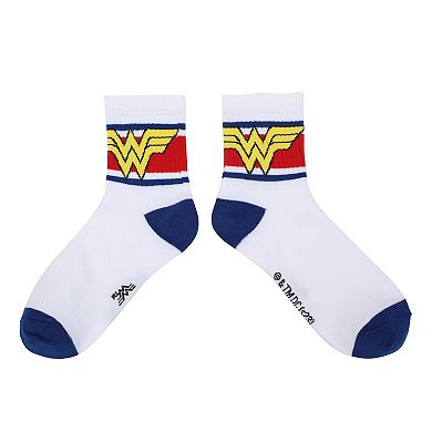 Women's Wonder Woman Quarter Crew Socks 3-Pack