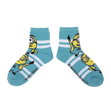 Women's Minions Quarter Crew Socks 3-Pack