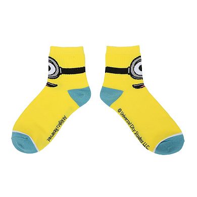 Women's Minions Quarter Crew Socks 3-Pack