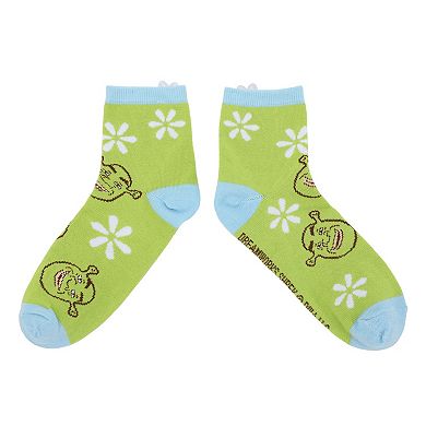 Women's Shrek 3D Quarter Crew Socks 3-Pack