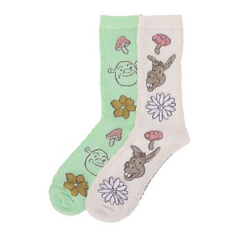 Women's Shrek & Donkey Crew Socks