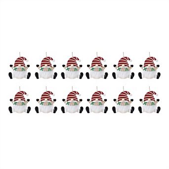 Wood Gnome Ornament (Set Of 12)