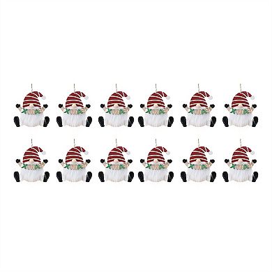 Wood Gnome Ornament (Set Of 12)