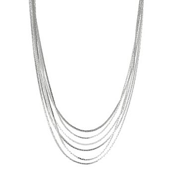 Nine West 17 in Twisted Multi-Row Necklace
