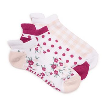 Women's MUK LUKS 3-pack Compression Ankle Socks