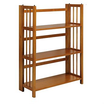 3-shelf Folding Storage Shelves Bookcase For Living Room