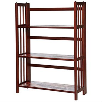 3-shelf Folding Storage Shelves Bookcase For Living Room