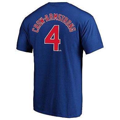 Men's Fanatics Pete Crow-Armstrong Royal Chicago Cubs Big & Tall Name & Number T-Shirt