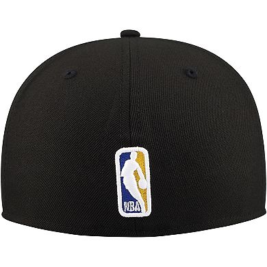 Men's New Era Black Phoenix Suns Blackout Shadow Logo 59FIFTY Fitted Hat