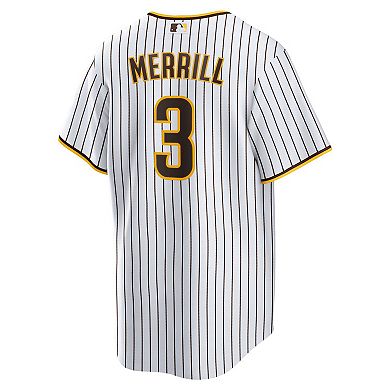 Men's Nike Jackson Merrill White San Diego Padres Home Replica Jersey