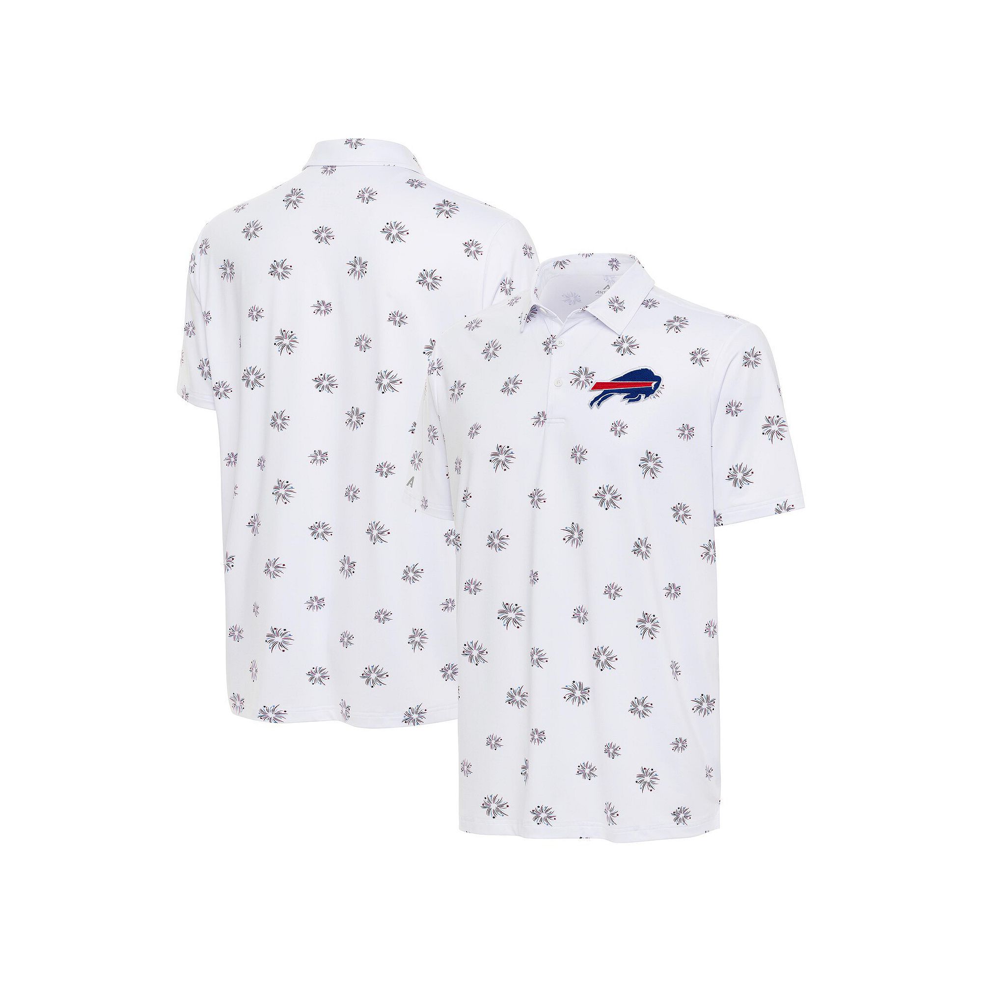 Mens Antigua White Buffalo Bills Fireworks Polo, Size: XL