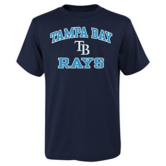Youth Navy Tampa Bay Rays Heart & Soul T-Shirt