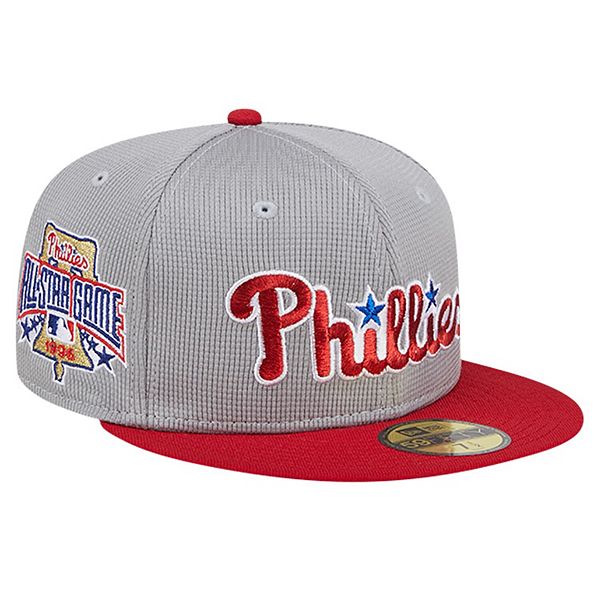 Men's New Era Gray Philadelphia Phillies Pivot Mesh 59FIFTY Fitted Hat