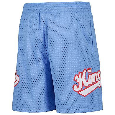 Youth Mitchell & Ness Blue Sacramento Kings Hardwood Classics Swingman Shorts