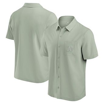 Men's Fanatics Signature Green Oakland Athletics Front Office Button-Up Shirt