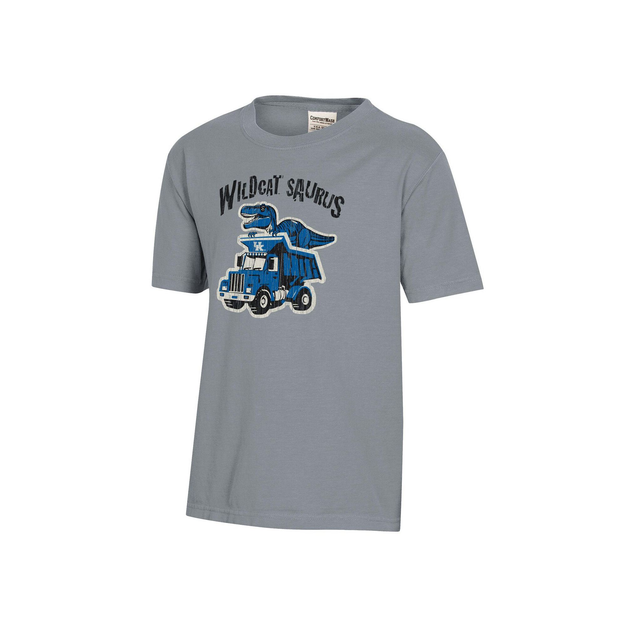 Youth ComfortWash Gray Kentucky Wildcats Dino Truck T-Shirt, Boys, Size: Y