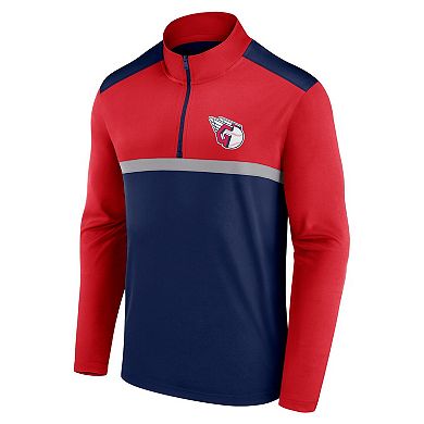 Men's Fanatics Navy Cleveland Guardians Unstoppable Quarter-Zip Top