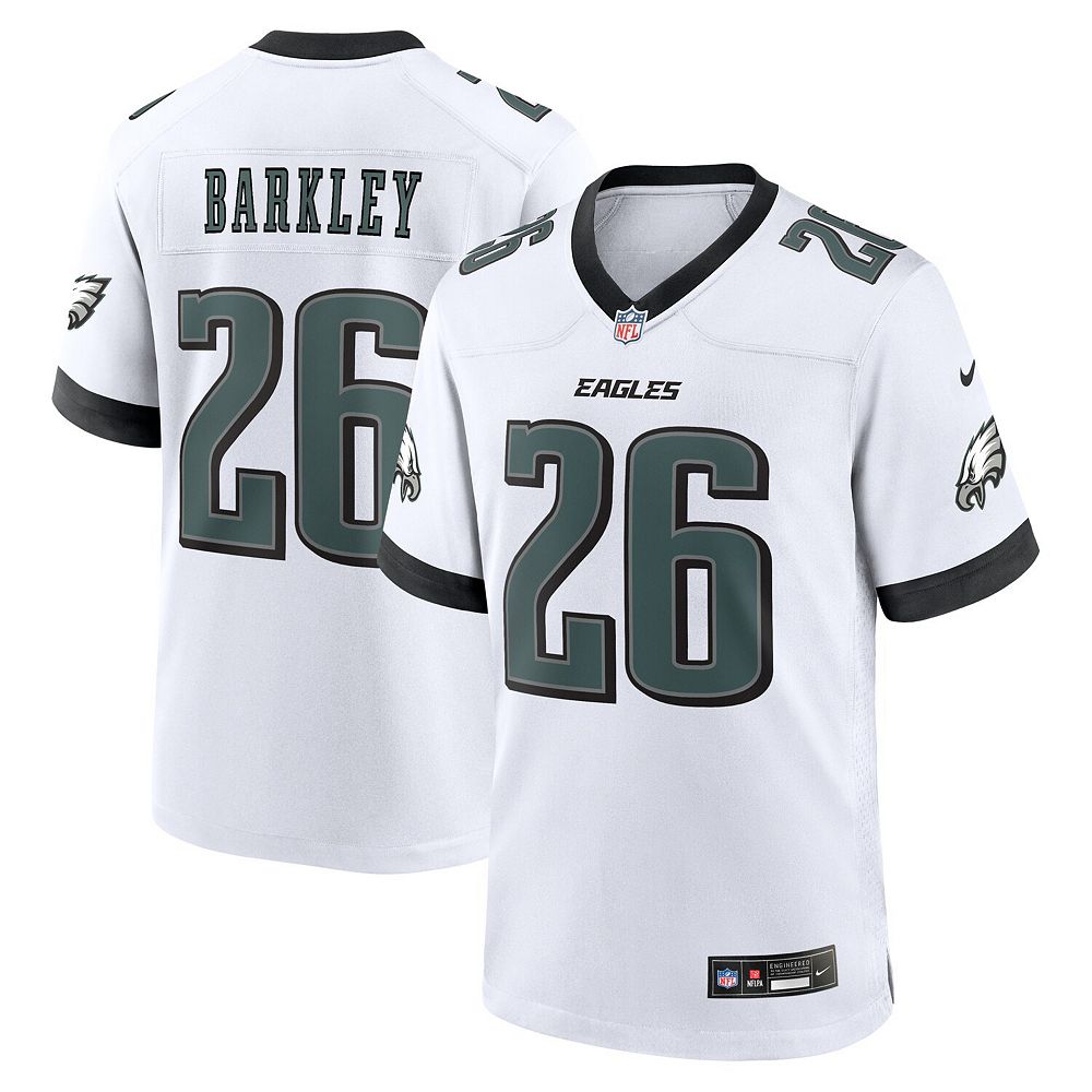 Men's Nike Saquon Barkley White Philadelphia Eagles White Game Jersey