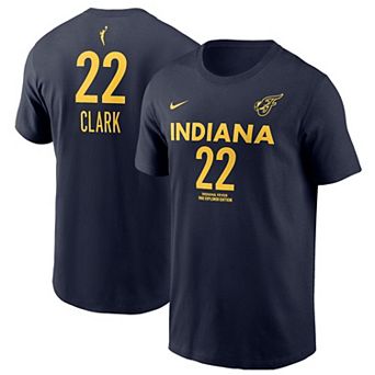 Unisex Nike Caitlin Clark Navy Indiana Fever 2024 WNBA Draft Explorer Edition Player Name & Number T-Shirt