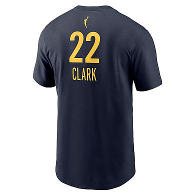 Unisex Nike Caitlin Clark Navy Indiana Fever 2024 WNBA Draft Explorer Edition Player Name & Number T-Shirt