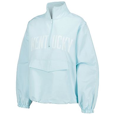 Women's Lusso Light Blue Kentucky Wildcats Parker Quarter-Zip Rain Tech Jacket