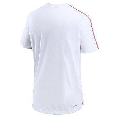Men's Nike White Georgia Bulldogs 2024 Sideline Coach Performance Top