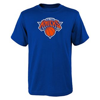 Youth Royal New York Knicks Primary Logo T-Shirt