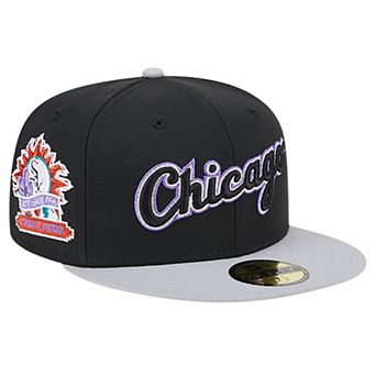 Men's New Era Black Chicago White Sox Retro Spring Training 59FIFTY Fitted Hat