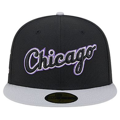 Men's New Era Black Chicago White Sox Retro Spring Training 59FIFTY Fitted Hat