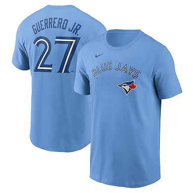 Men's Nike Vladimir Guerrero Jr. Powder Blue Toronto Blue Jays Fuse Name & Number T-Shirt