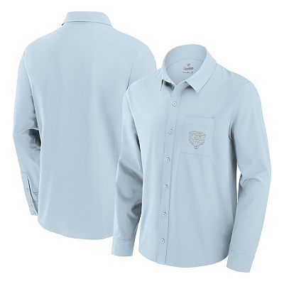 chicago bears dress shirt Men's J. Palmer White Chicago Bears Man-In-Motion Long Sleeve Button-Up Dress  Shirt