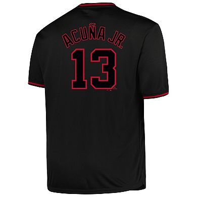 Men's Profile Ronald AcuÃ±a Jr. Black Atlanta Braves Big & Tall Pop Fashion Player Jersey