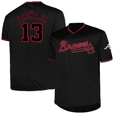 Men's Profile Ronald AcuÃ±a Jr. Black Atlanta Braves Big & Tall Pop Fashion Player Jersey