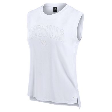 Women's Fanatics White Arizona Cardinals Studio Gym Tank Top
