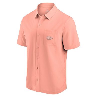 Men's Fanatics Coral Kansas City Chiefs Front Office Button-Up Shirt