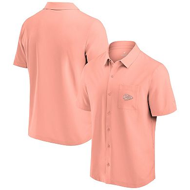 Men's Fanatics Coral Kansas City Chiefs Front Office Button-Up Shirt