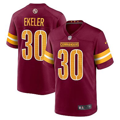 Men's Nike Austin Ekeler Burgundy Washington Commanders Game Player Jersey