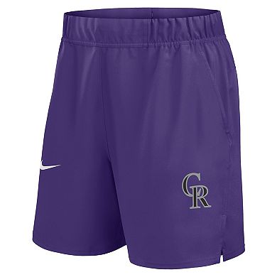Men's Nike Purple Colorado Rockies Woven Victory Performance Shorts