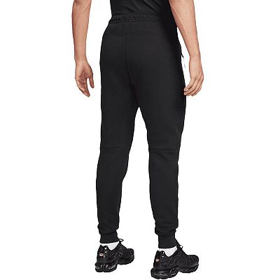 Black tech fleece fashion joggers