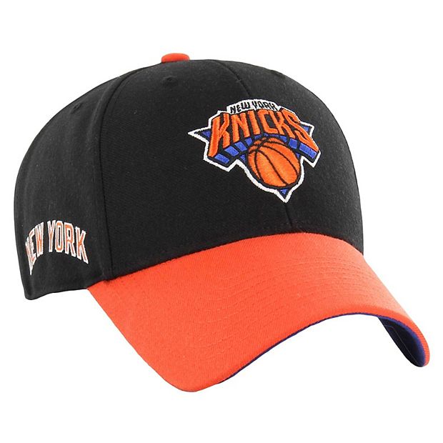 Men s 47 Black Orange New York Knicks City Edition MVP Adjustable Hat