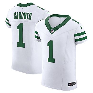 Men's Nike Ahmad Sauce Gardner White New York Jets Alternate Vapor F.U.S.E. Elite Jersey