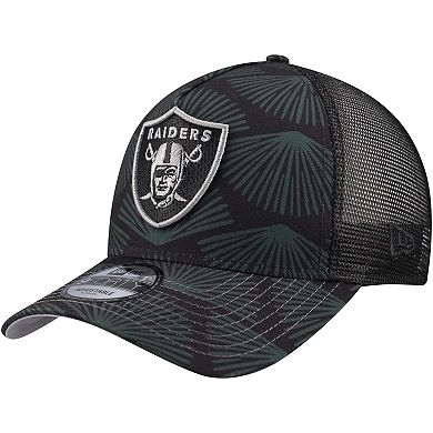 Men's New Era Black Las Vegas Raiders Agave Trucker 9FORTY Adjustable Hat