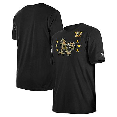 Men's New Era Black Oakland Athletics 2024 Armed Forces Day T-Shirt