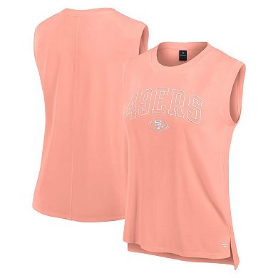 Women's Fanatics Coral San Francisco 49ers Studio Gym Tank Top