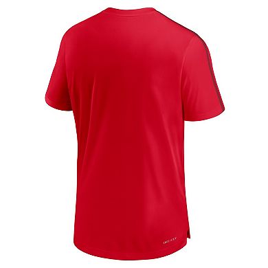 Men's Nike Red Georgia Bulldogs 2024 Sideline Coach Performance Top
