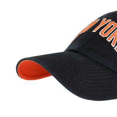 Men s 47 Black New York Knicks City Edition Clean Up Adjustable Hat