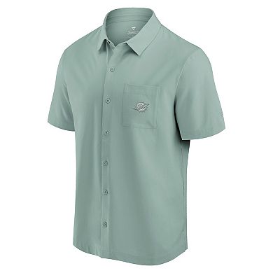 Men's Fanatics Mint Miami Dolphins Front Office Button-Up Shirt